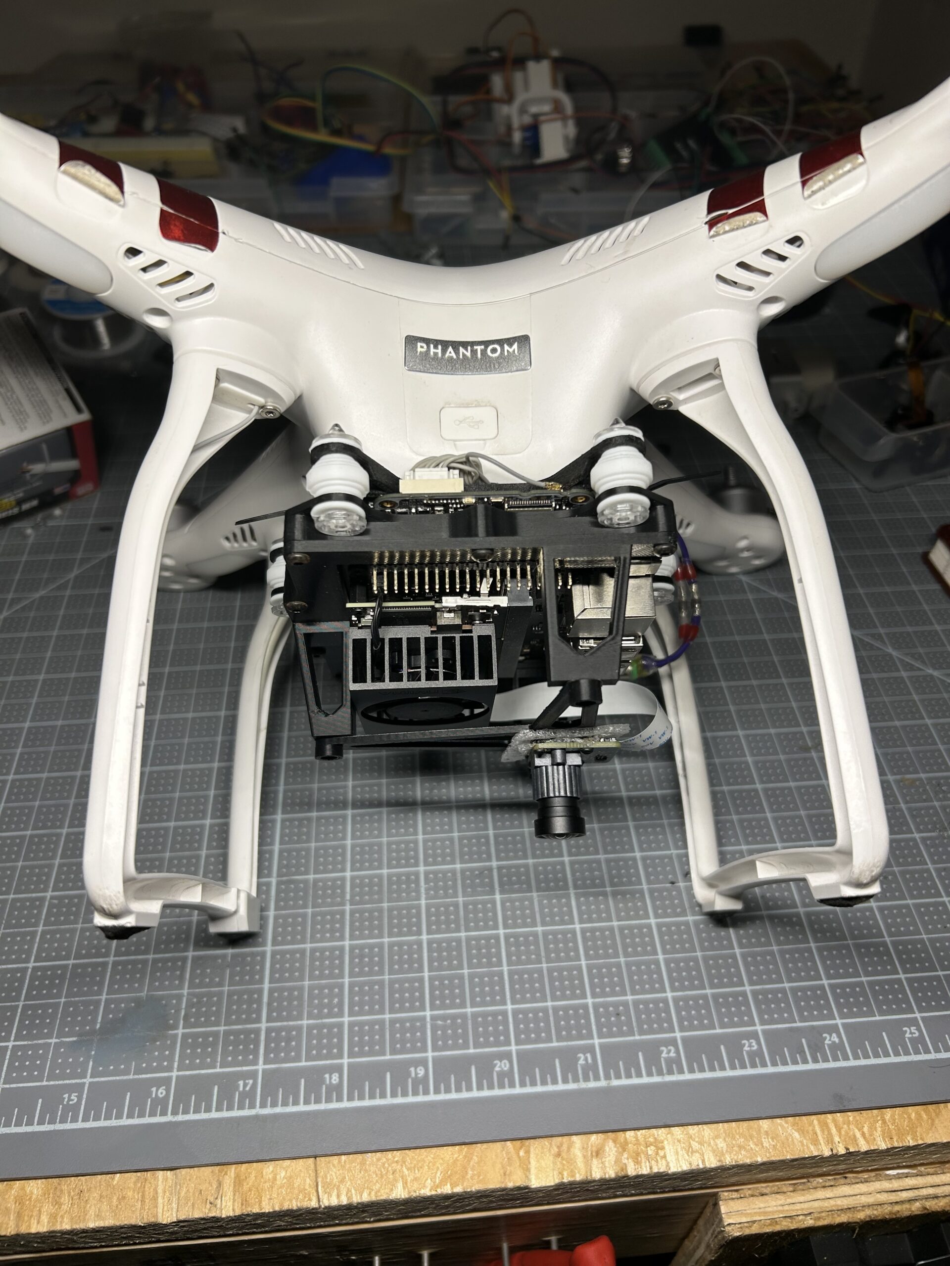 Modified DJI Phantom 3 with Jetson and camera payload